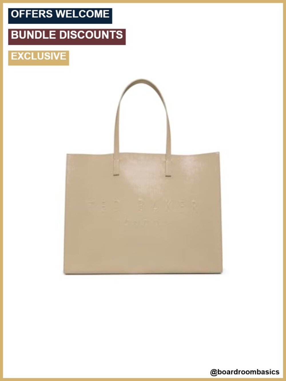 Polyurethane Tote Bag with Flap Closure - Room Interior & Structured Silhouette